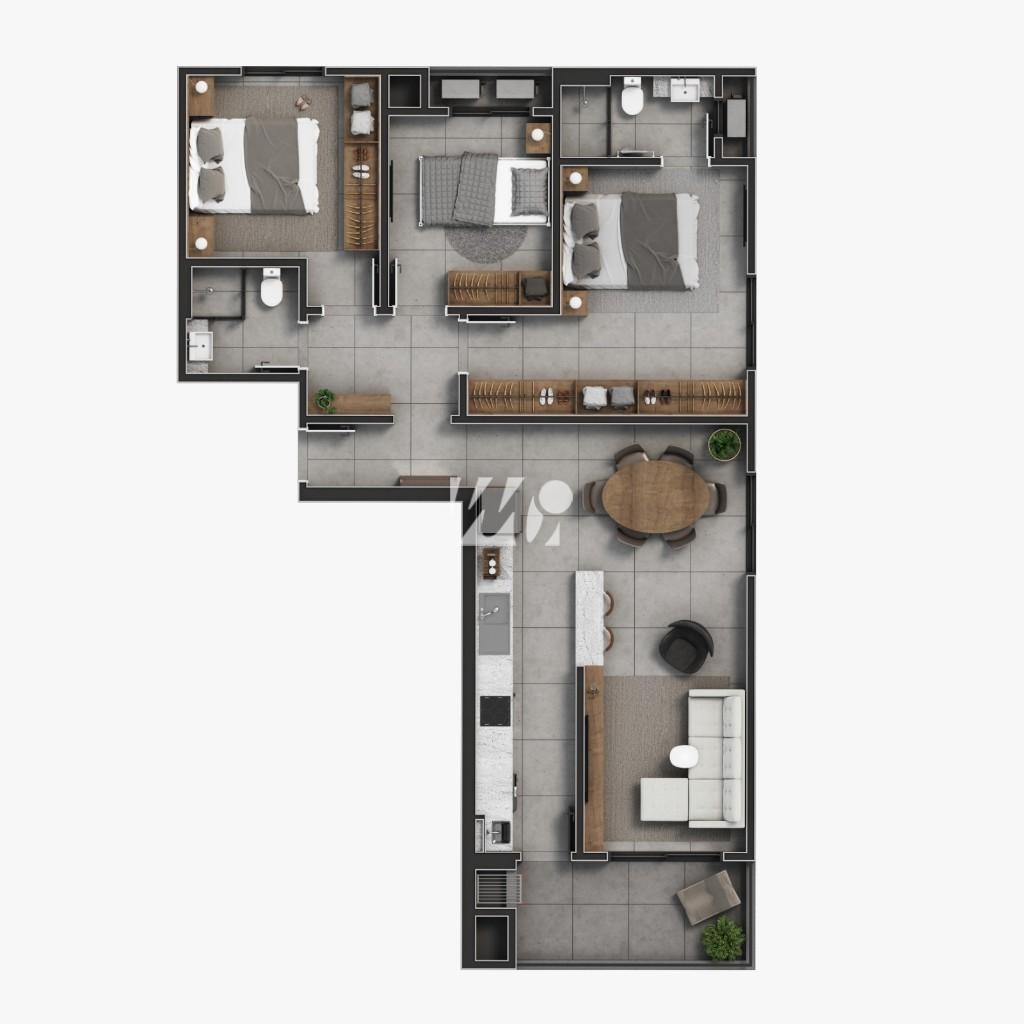 Apartamento em Pagani, Palhoça. 3 quartos, 93m². Imagem 12 de 12